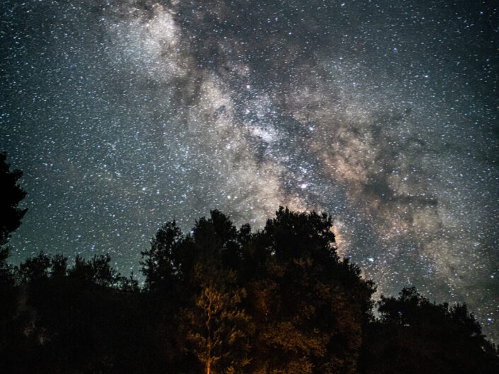 Milky Way galaxy shining over Pinnacles National Park.