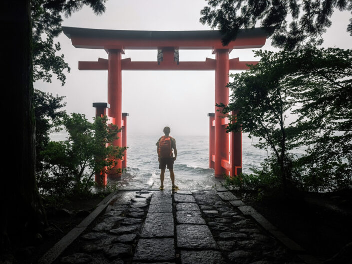 Torii Gate near Ashinoko: A Spiritual Symbol.